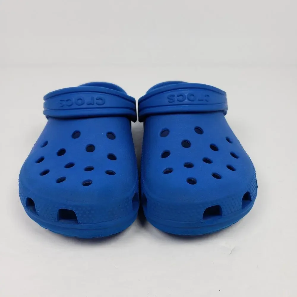 Crocs Classic Toddler Boys Size 12 Blue Slip On Casual Clog Sandal Shoes